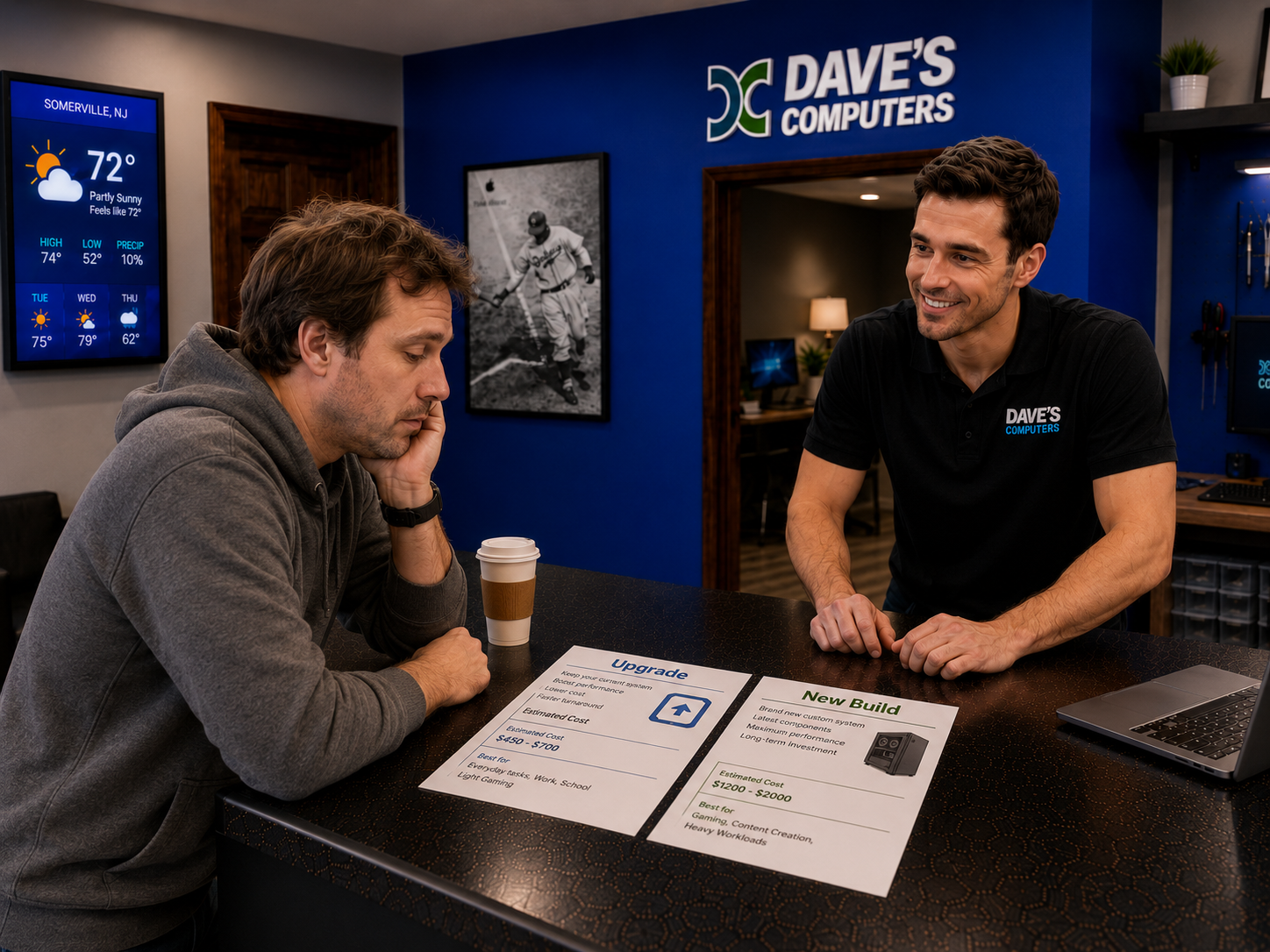 Custom PC build at Dave's Computers Somerville NJ
